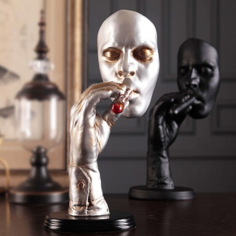 Statue Homme au Cigare Noir — Edition Prestige