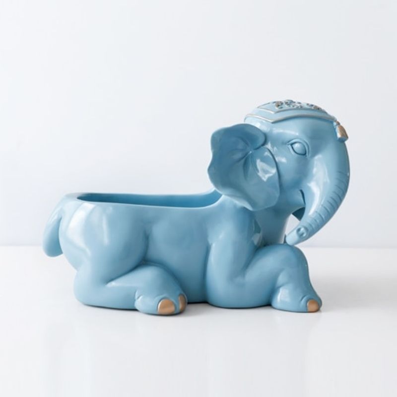 Statue de l'Éléphant Indien Coloré — Édition Signature