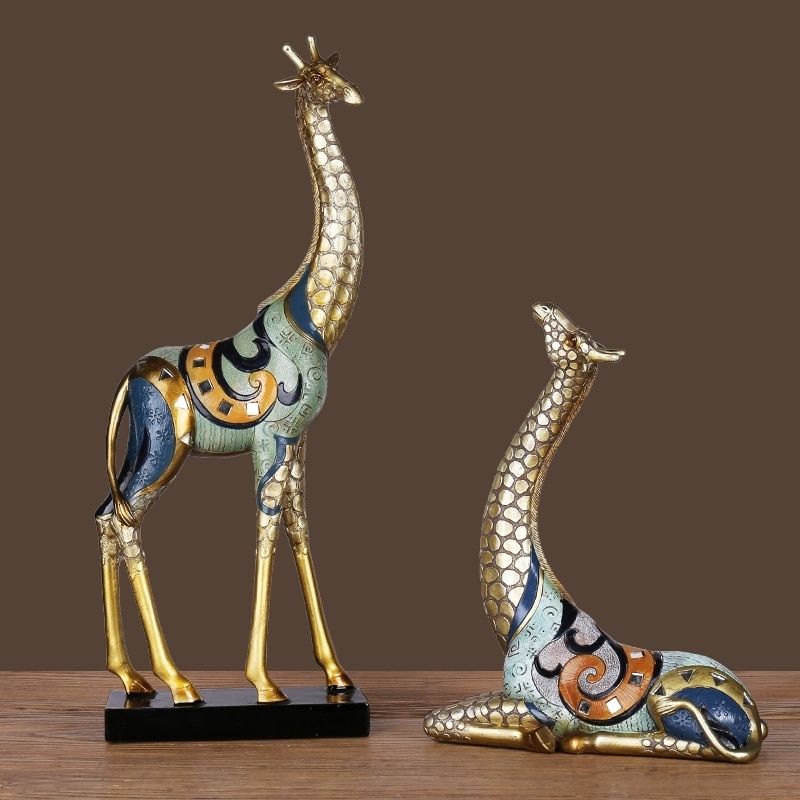 Statue Africaine Bébé Girafe – Collection Signature