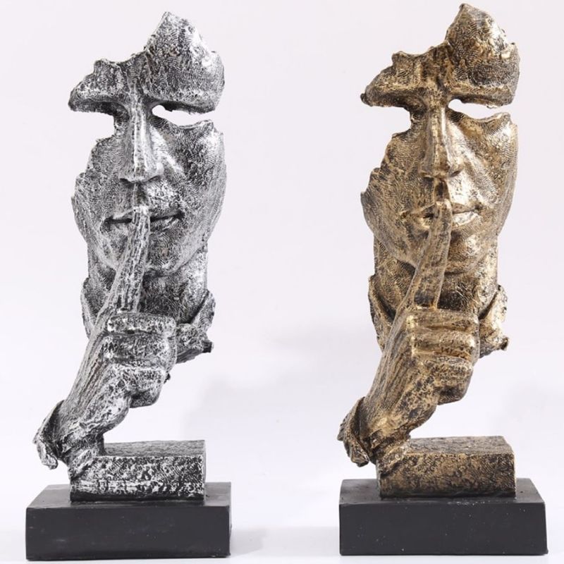 Statue Homme Argent — Chut