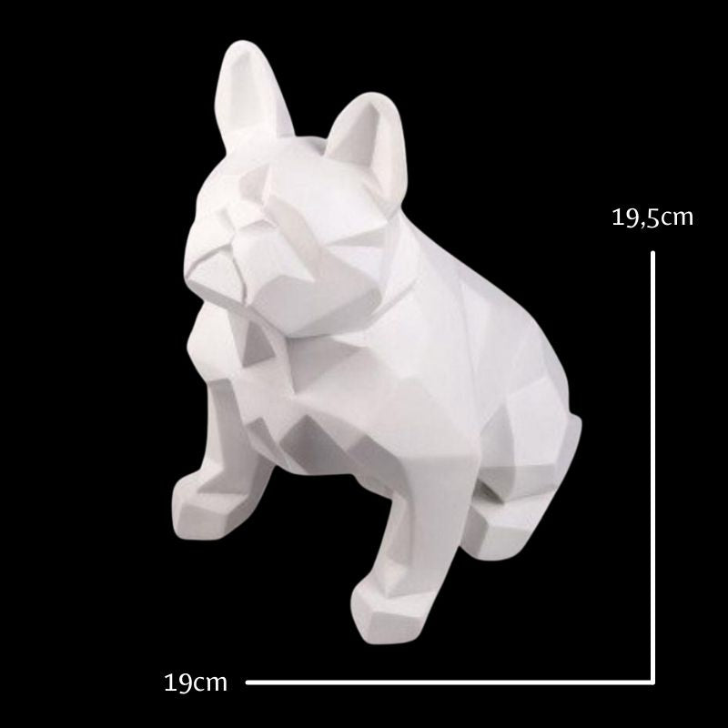 Statue Bouledogue Origami - Signature