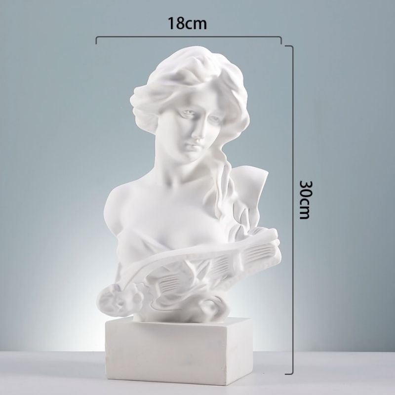 Statue Grecque Déesse Blanche — Édition Signature