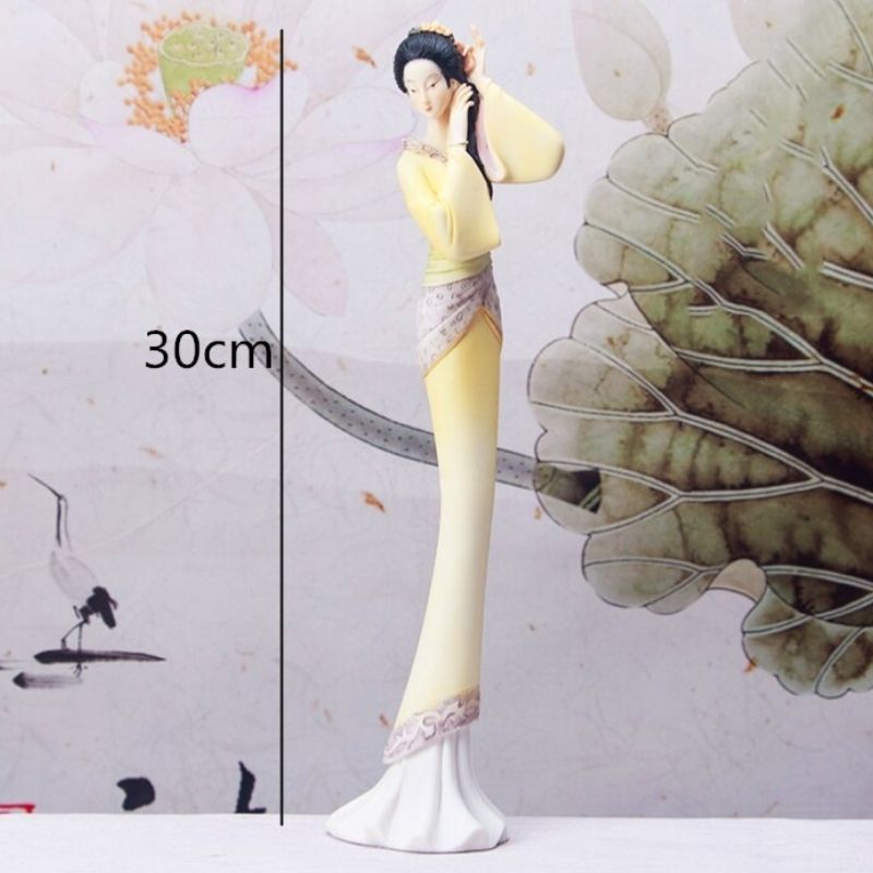Statue Japonaise Geisha Jaune – Edition Signature