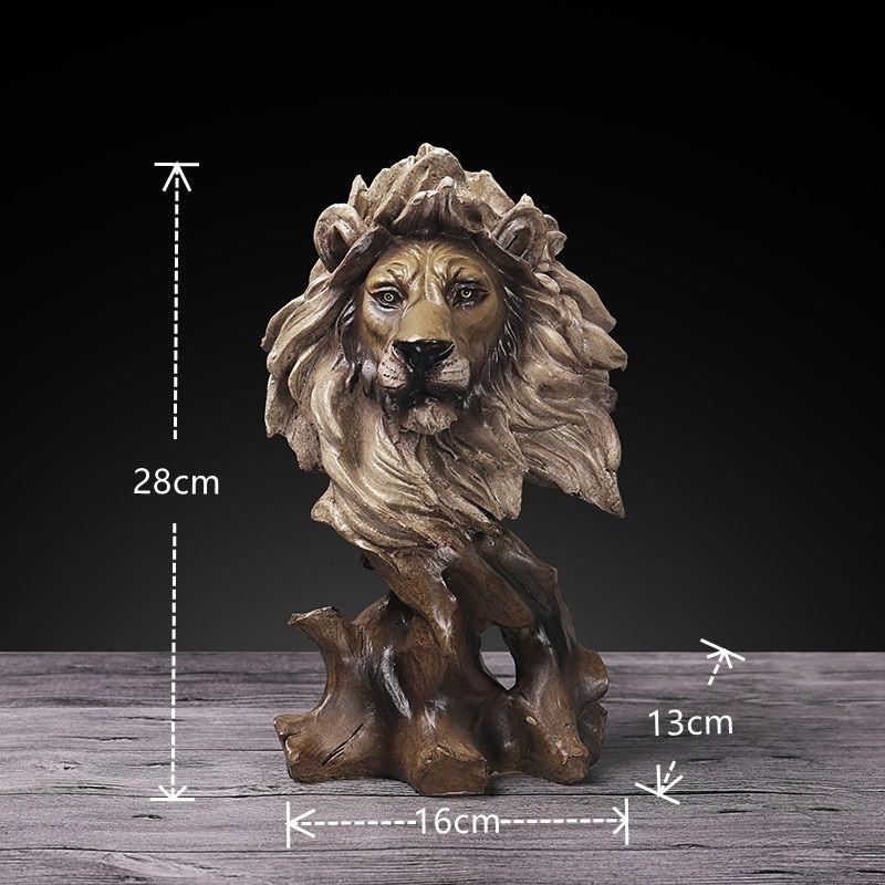 Statue Tête de Lion en Résine – Édition Prestige