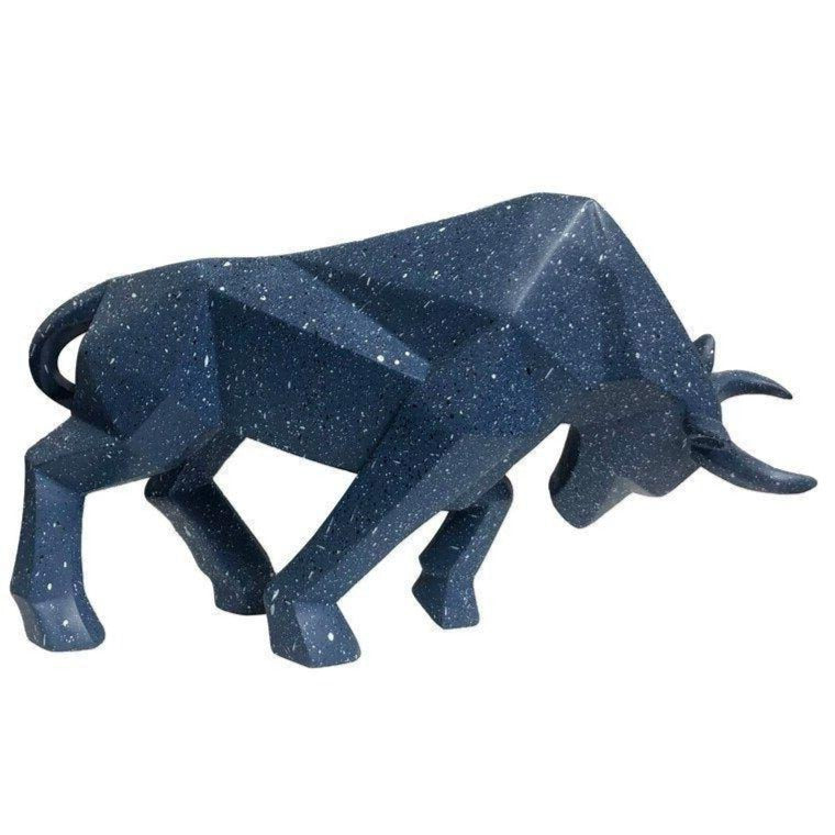 statue-origami-taureau-bleu