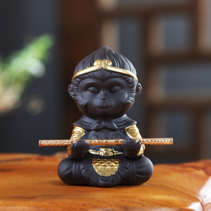 Sagesse du Singe — Statue Chinoise