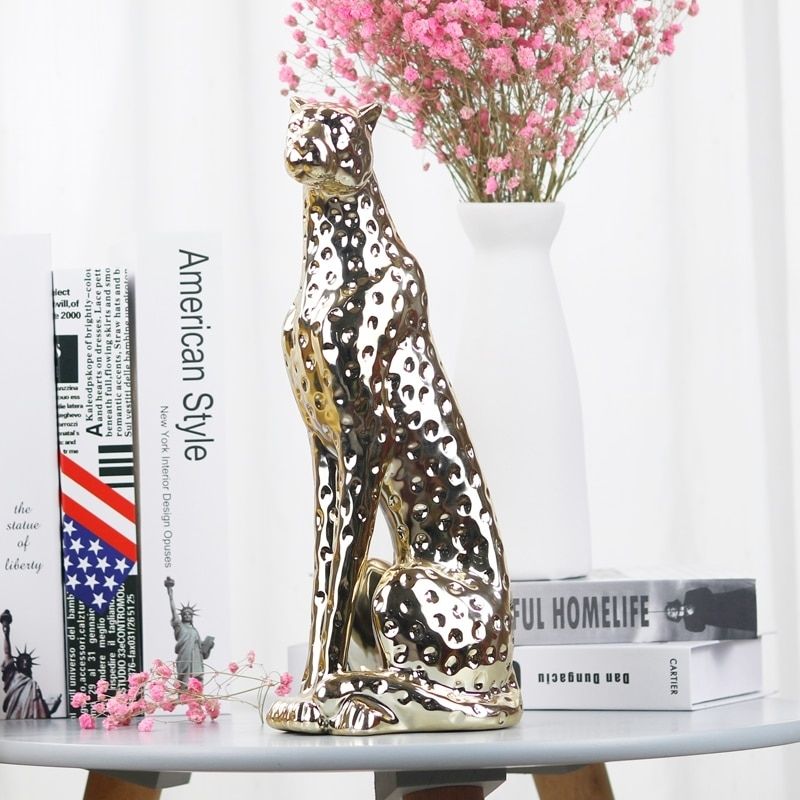 Statue Panthère Assise — Édition Prestige