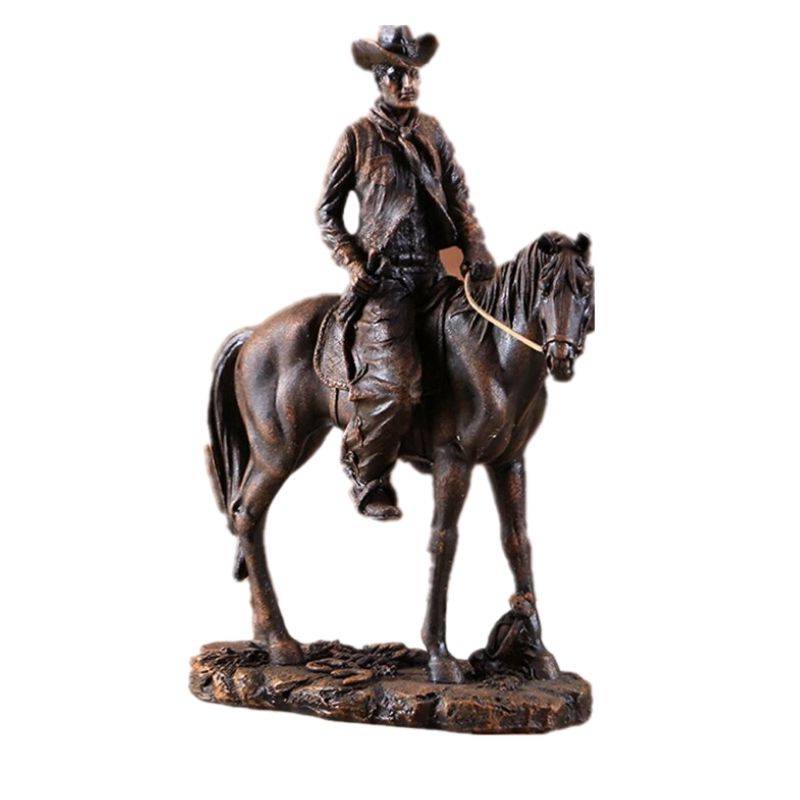 Statue Cheval en Résine Marron - Édition Signature