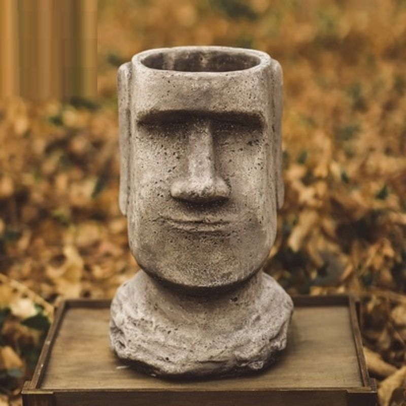Moaï Jardin: Statues en Ciment