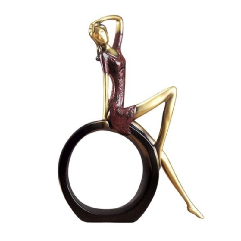 Statue Femme Assise Noire — Collection Signature