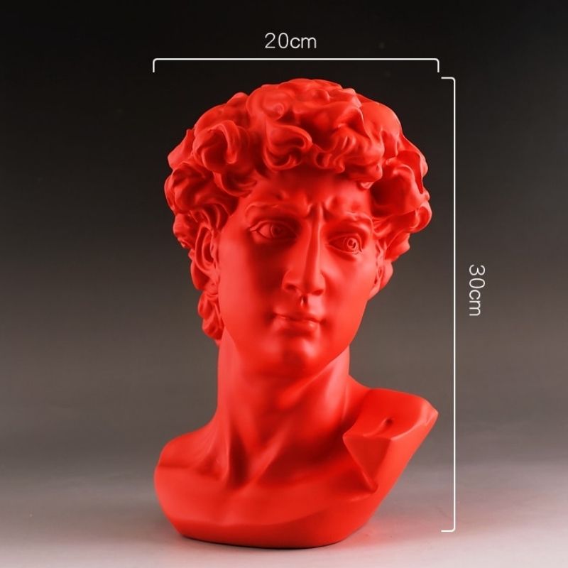 Statue Grecque Tête Rouge — Édition Prestige