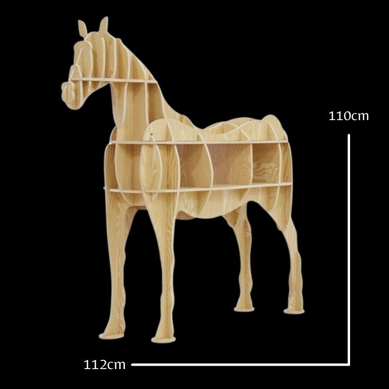 Statue de Cheval – Grandeur Nature en Bois