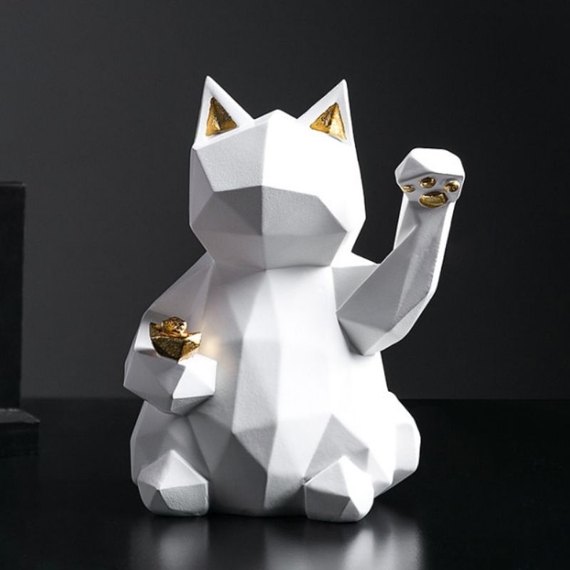 Statue Chat Origami Japon — Édition Signature