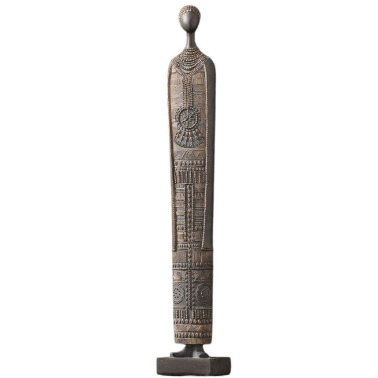 statue-de-femme-africaine-marron