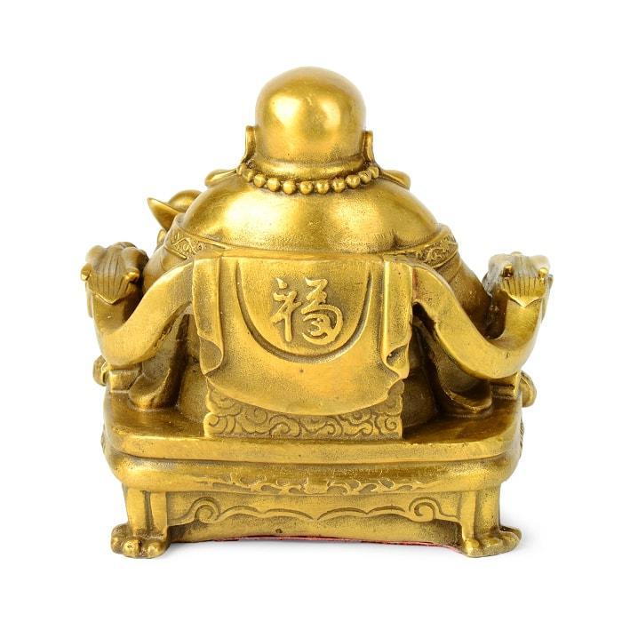 Statue Bouddha Rieur d'Or — Édition Luxe