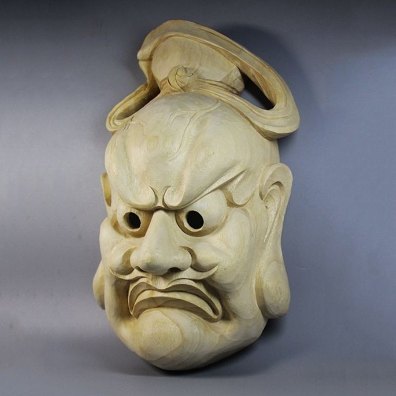 Statue en Bois: Divinité Japonaise Maléfique