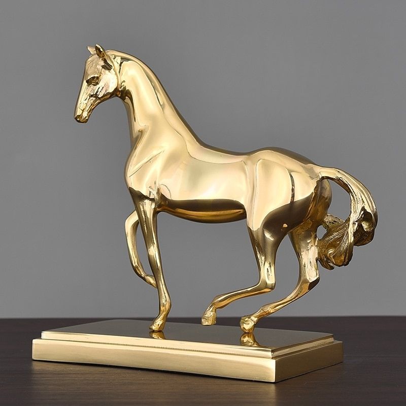 Statue Cheval Métal — Édition Signature
