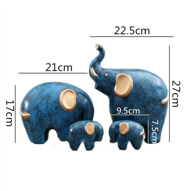 Statue Éléphant Famille — Collection Signature