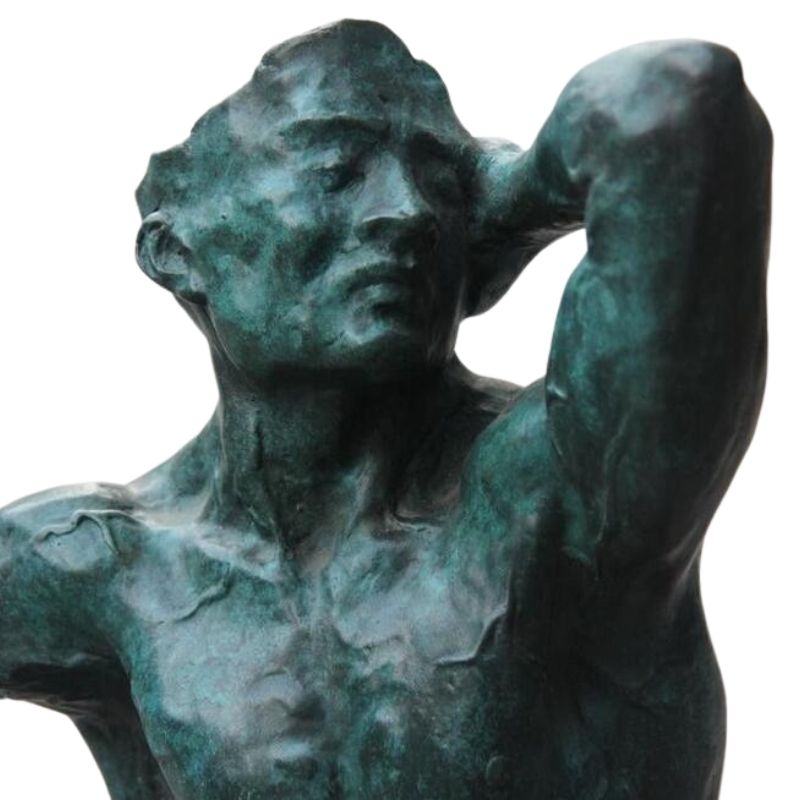 Statue Bronze Homme Bleu — Édition Signature
