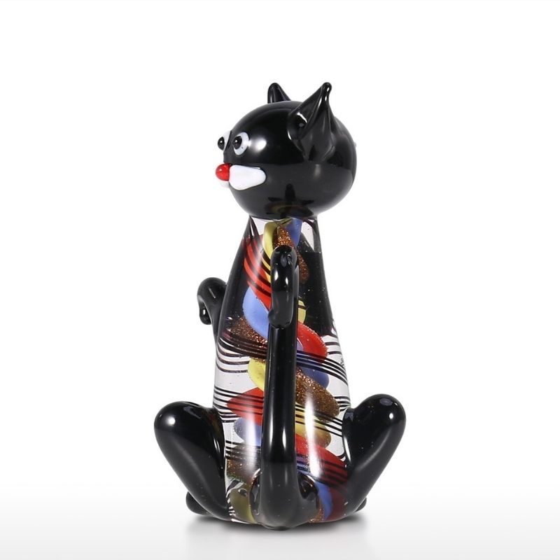 Statue Chat en Verre — Édition Luxe