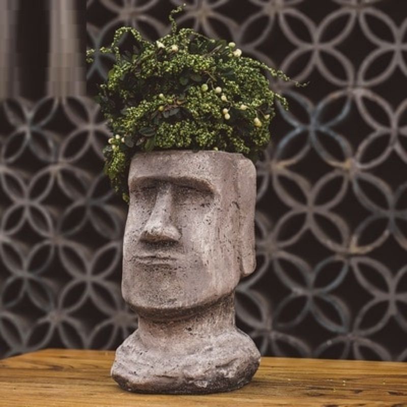 Moaï Jardin: Statues en Ciment
