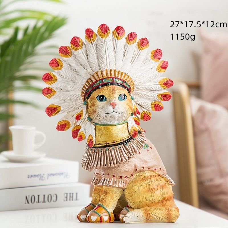 Statue Chat Indien - Édition Prestige