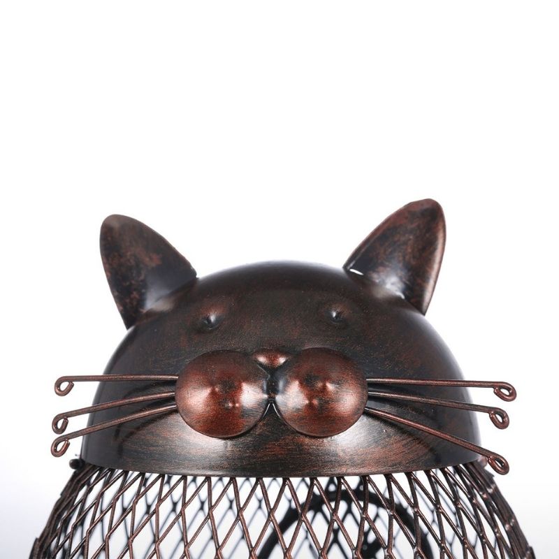 Statue Chat en Métal Argenté – Édition Prestige