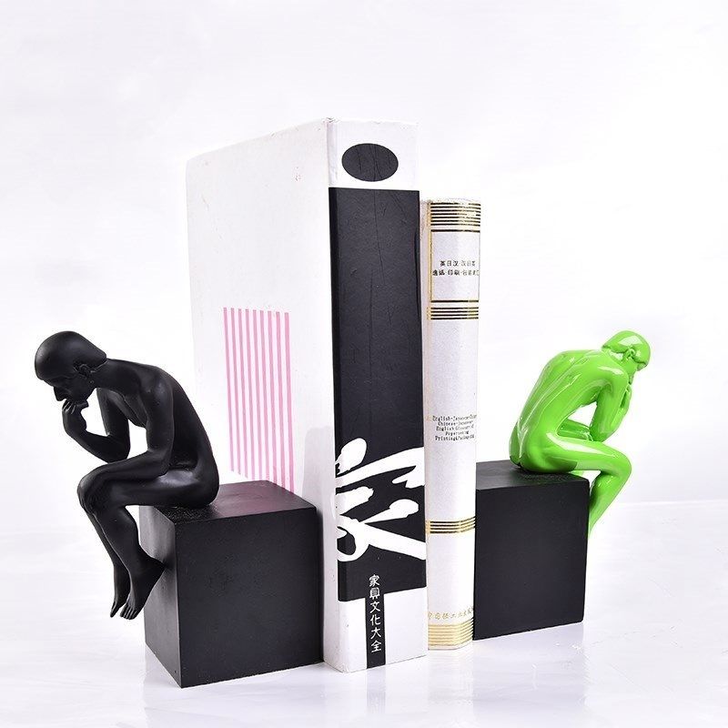 Statue Homme Penseur Vert – Édition Premium