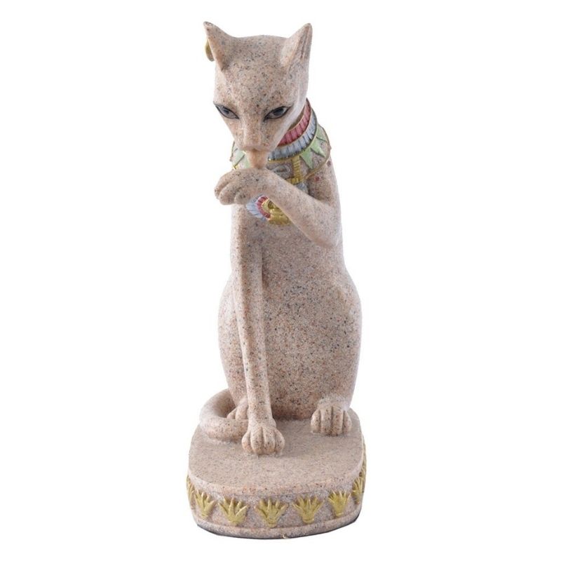 Statue Chat Égypte Antique | Bastet Signature | Décoration Jardin