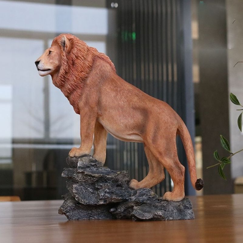 Statue de Lion en Résine Naturelle