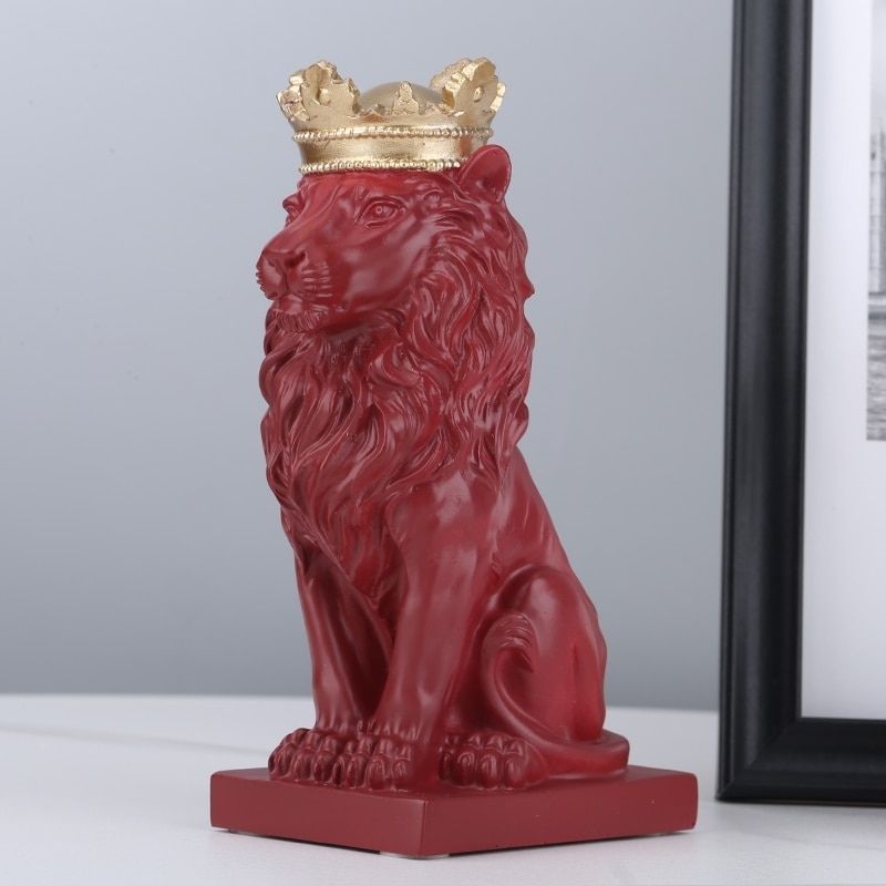 Statue Roi-Lion Rouge