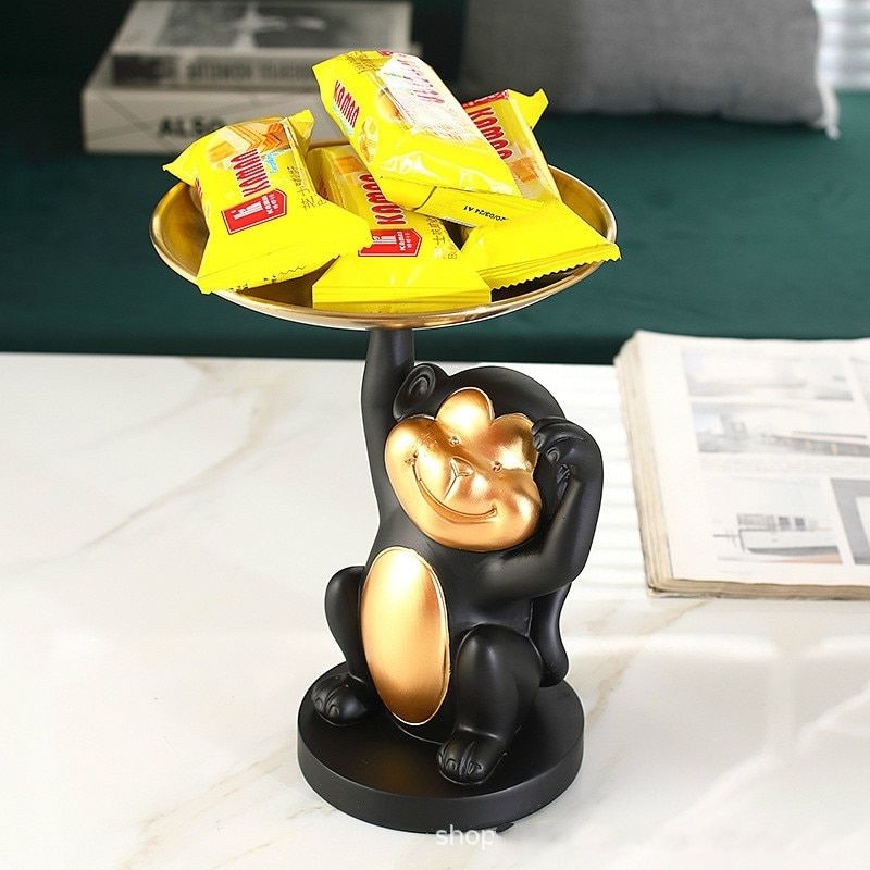 Statue Singe - Assiette d'Art