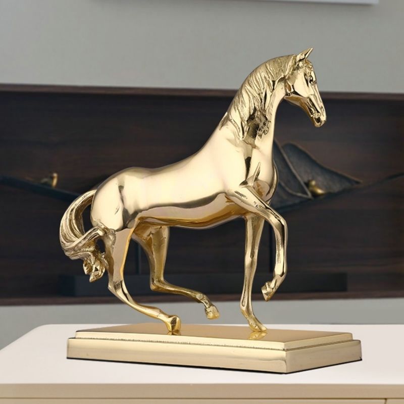 Statue Cheval Métal — Édition Signature