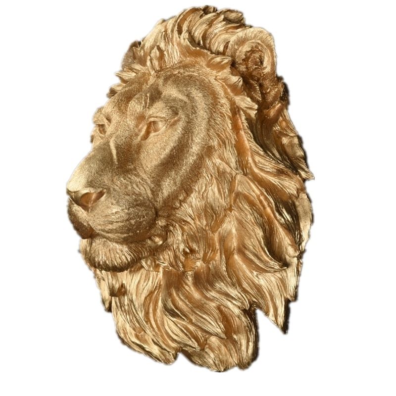 Statue Lion Doré – Déco Signature
