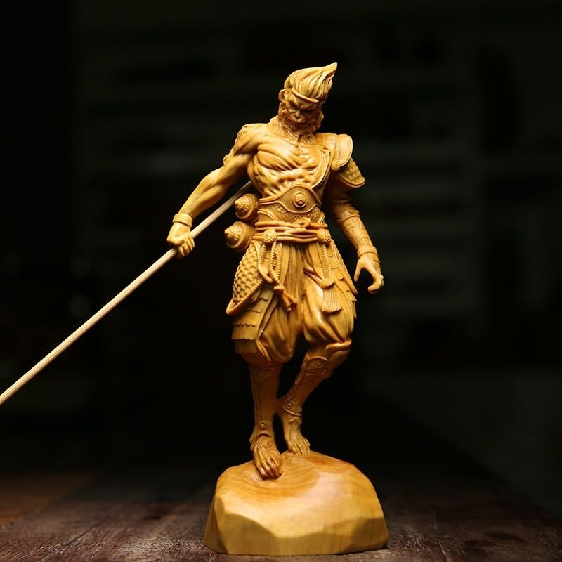 Statue Singe en Bois - Édition Signature