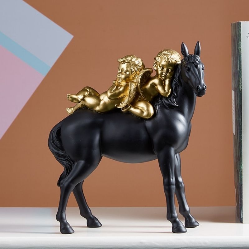 Statue Cheval Ange - Édition Signature