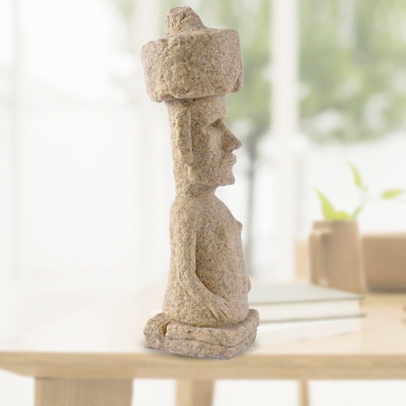 Statue Moaï Pierre — Édition Premium