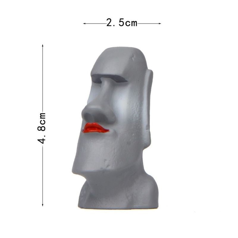 Statue Moaï Déco Rouge à Lèvres – Édition Signature