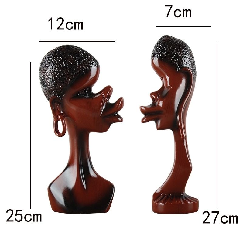 Statue Africaine - Couple Marron