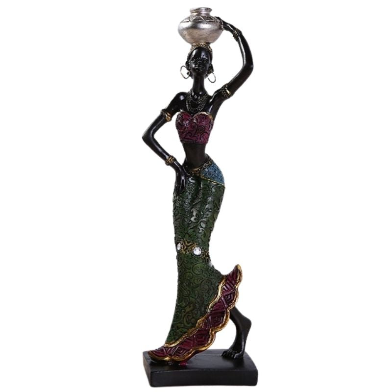 statue-femme-africaine-multicolore