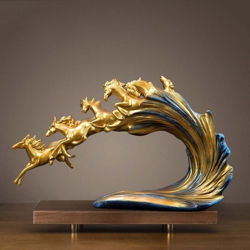 Statue Cheval Vague