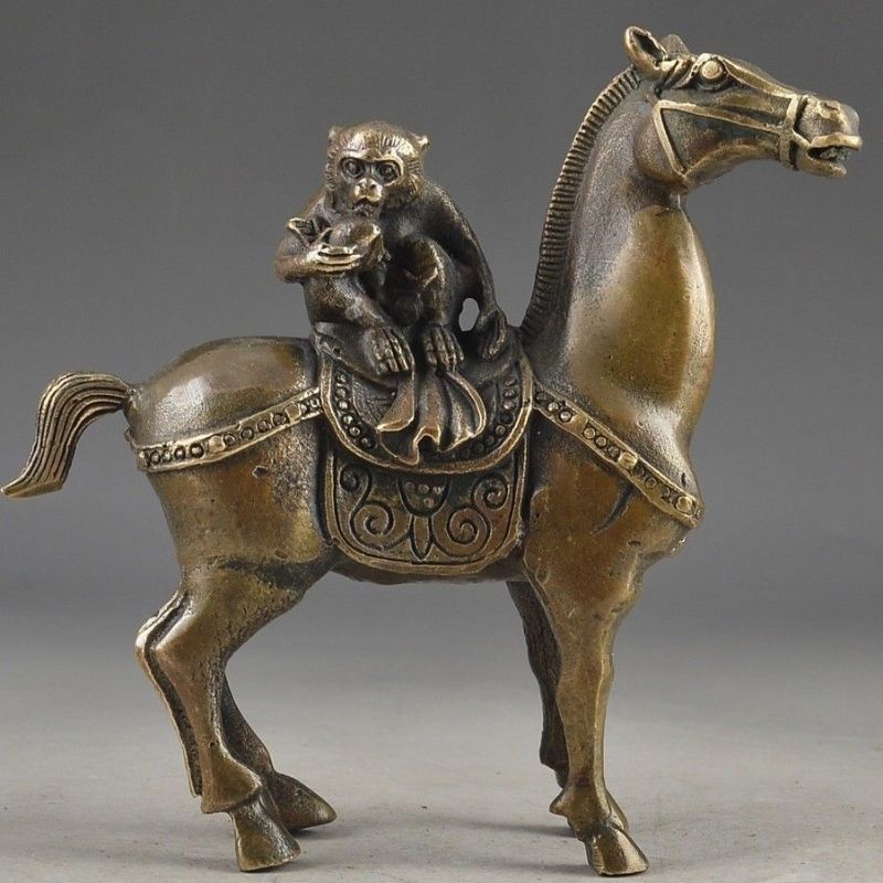 Statue Singe sur Cheval — Édition Prestige