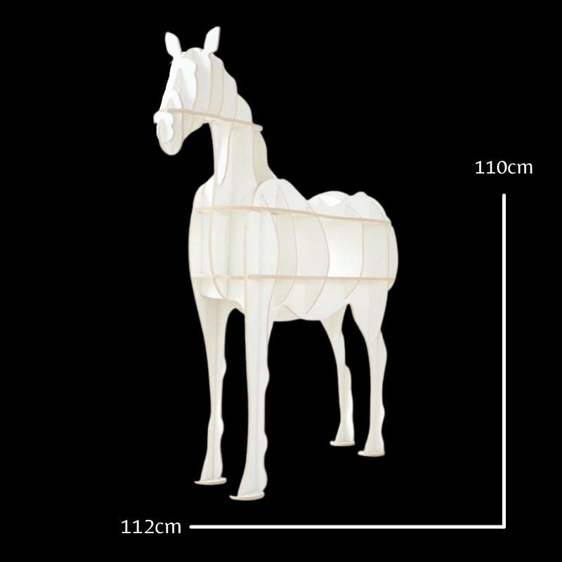 Statue Cheval Grandeur Nature Blanc - Édition Prestige
