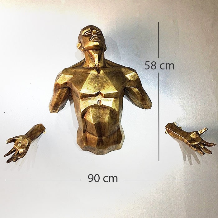 Statue : L'Homme Qui Émerge Du Mur