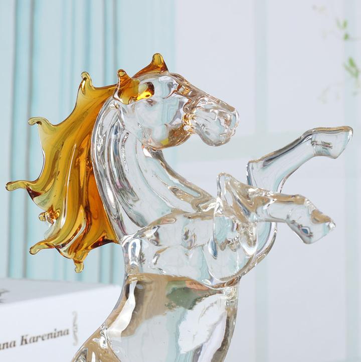Statue Cheval en Cristal — Édition Luxe