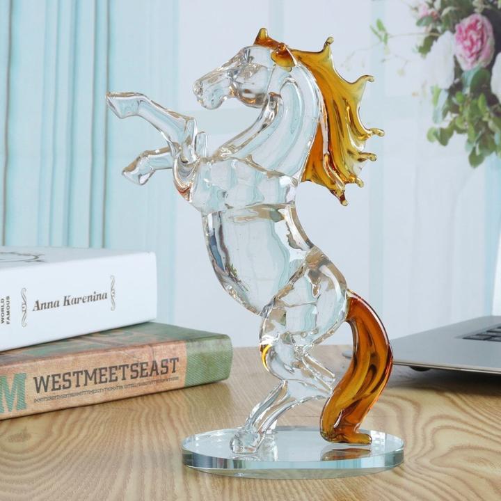 Statue Cheval en Cristal — Édition Luxe