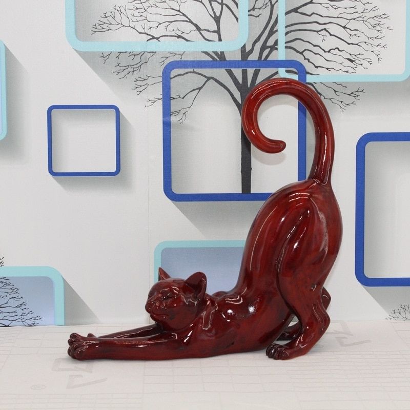 Statue Chat Rouge – Édition Signature