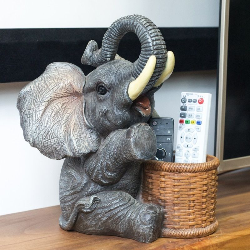 Statue Éléphant Porte-Pot de Fleurs – Déco Jardin Premium