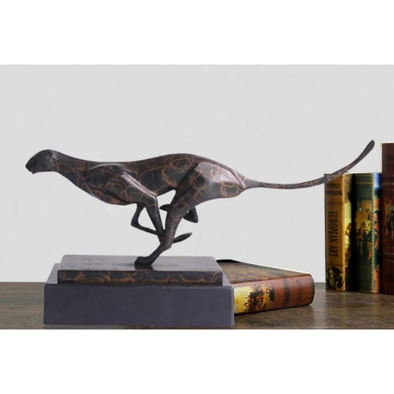 Statue Panthère Design Marron - Édition Signature