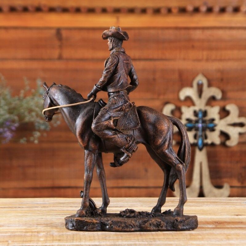 Statue Cheval en Résine Marron - Édition Signature